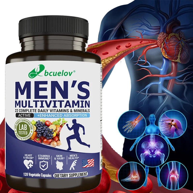 Men's Multivitamin Capsules - Contains B12, B6, B1, Zinc