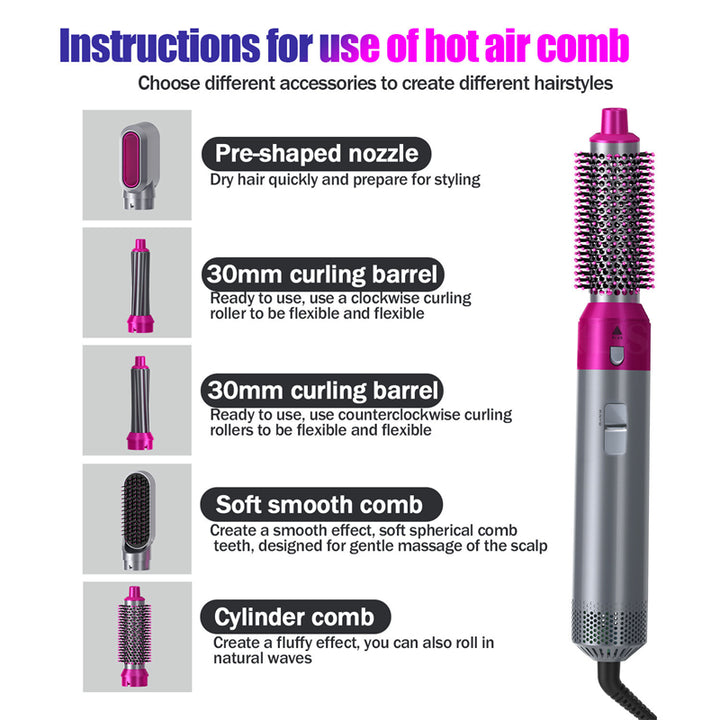 Hot Air Comb Automatic Hair Curler For Curling Or Straightening