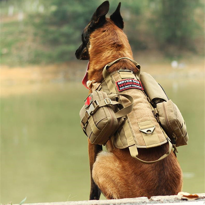 Arnês tático para cães com sistema Molle colete militar ajustável