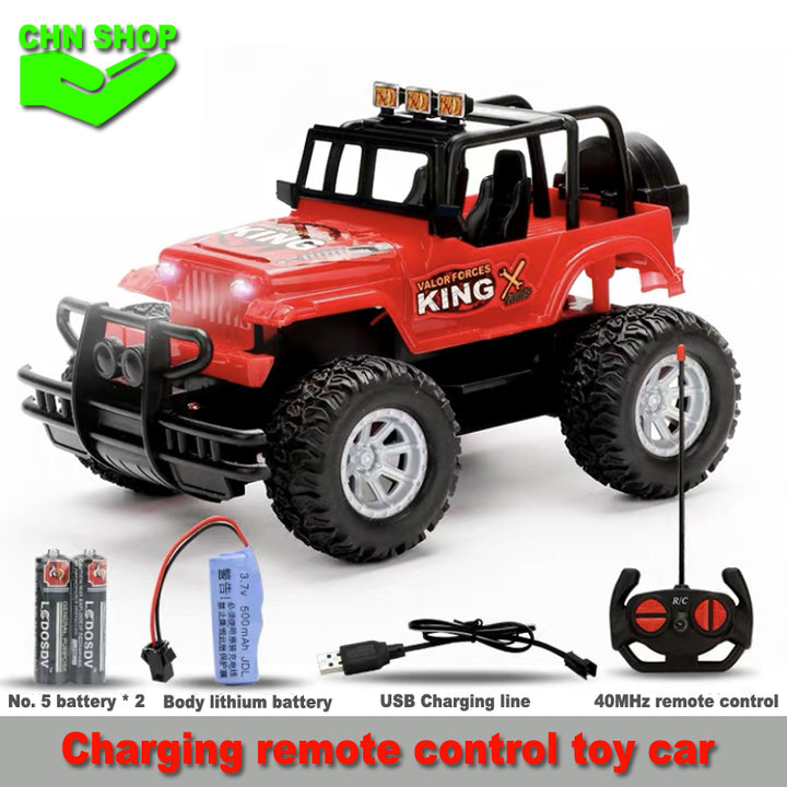 Carro de brinquedo com controle remoto de carregamento USB brinca carros para crianças meninos