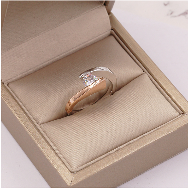 Ring ladies gold wedding color separation jewelry