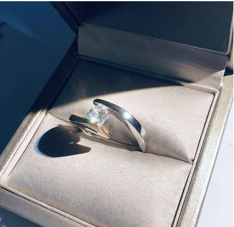 Ring ladies gold wedding color separation jewelry