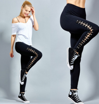 Leggings rasgadas elásticas plus size