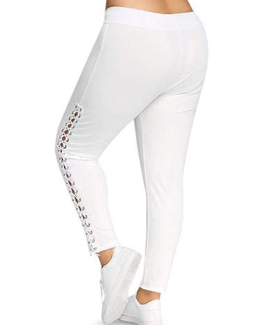 Leggings rasgadas elásticas plus size