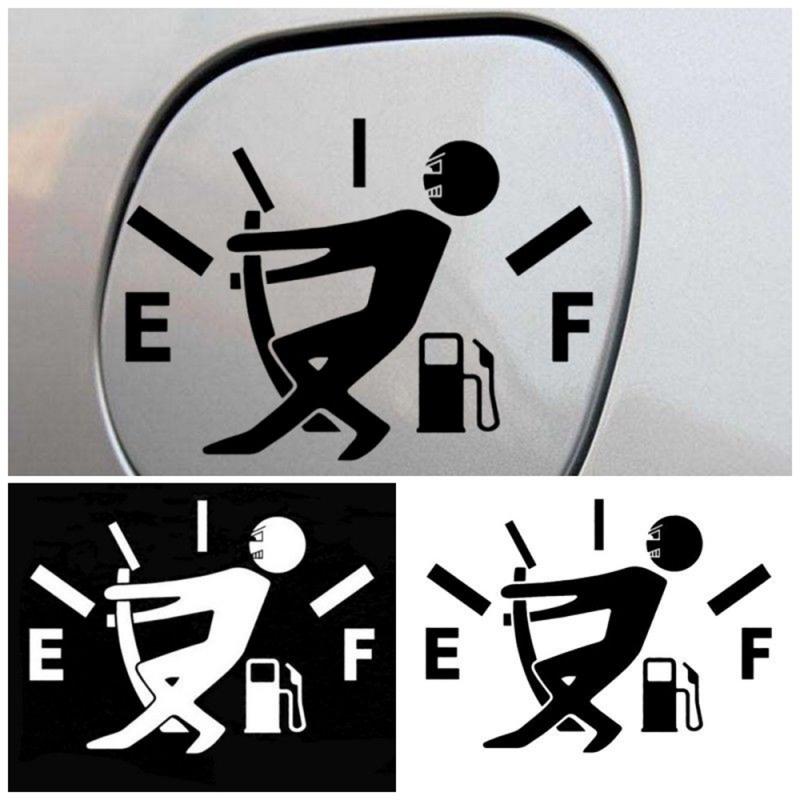 Funny Car Sticker Pull Fuel Tank