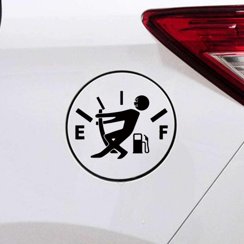 Funny Car Sticker Pull Fuel Tank