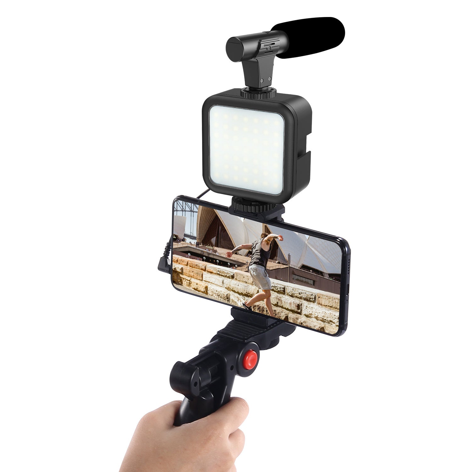 Compatible with Apple, Anchor Outdoor Live Mobile Phone Camera Suit With Lamp Tripod Microphone