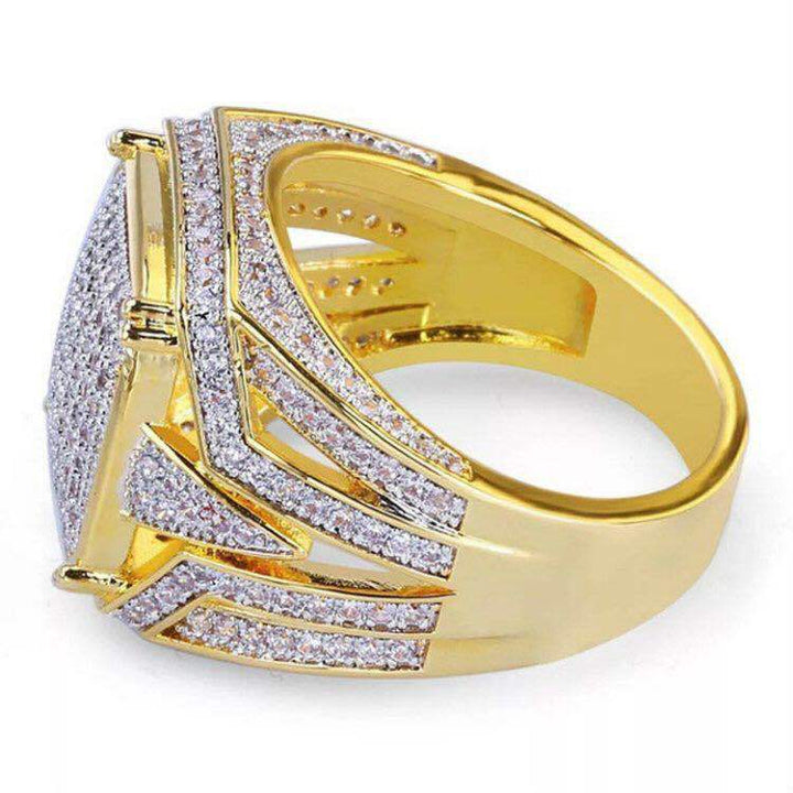 18K yellow gold men's ring