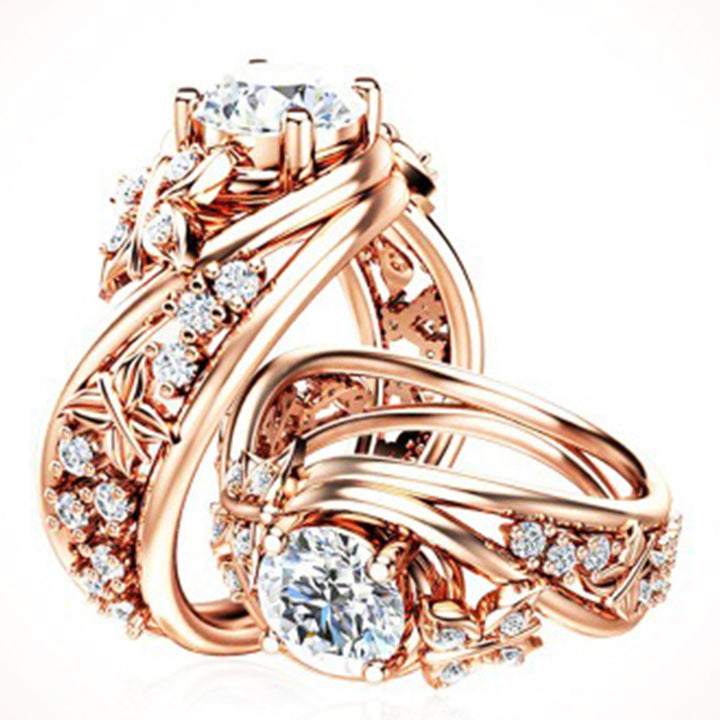 Rose Gold Zircon Ring