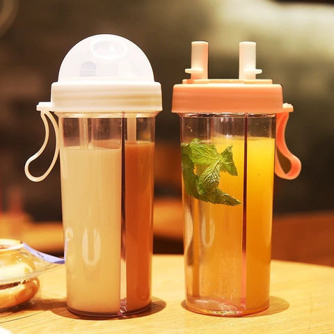 Double Drink Cup Water Bottle Kitchen Gadgets