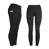 Yoga Leggings High Waist Butt Lifting Side Pockets Running Workout Leggings for Women Black M