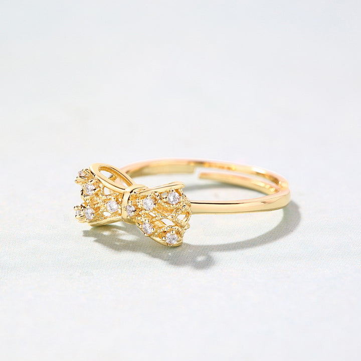 Yellow gold ring women