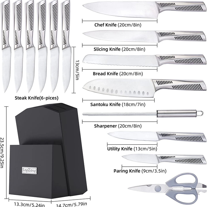 Kitchen Knife Set. LapEasy 15 Piece Knife Sets