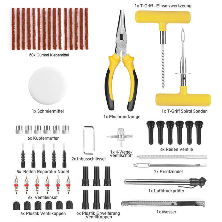 Car Tire Repair Set  Car Motorcycle Breakdown Set Patchwork Pliers Set