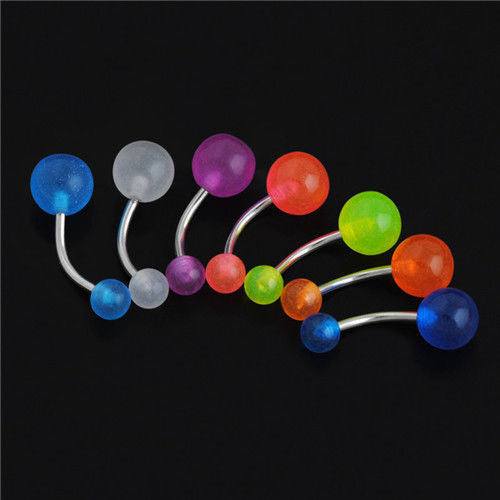 10 PCs A Pack Of Luminous Navel Stud Set Piercing Jewelry