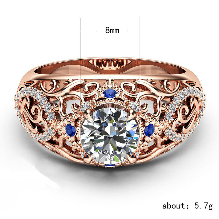 Rose Gold Zircon Ring