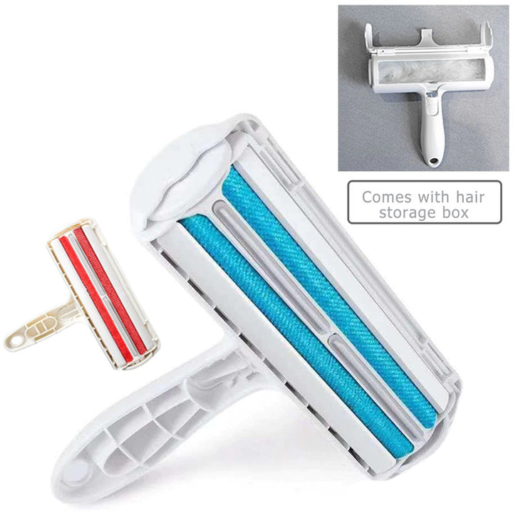 Pet Hair Roller Remover Lint Brush 2-Way Dog Cat Comb