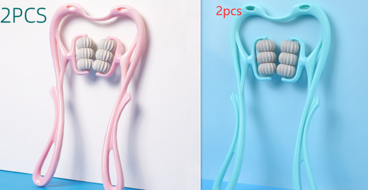 Massageador manual multifuncional de pescoço de seis rodas