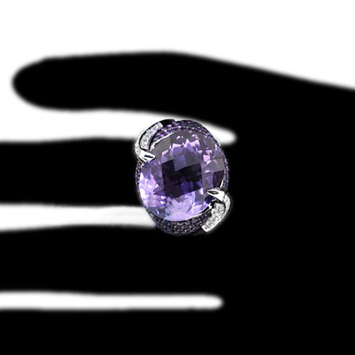 Classic Versatile Purple Zircon Women's Ring