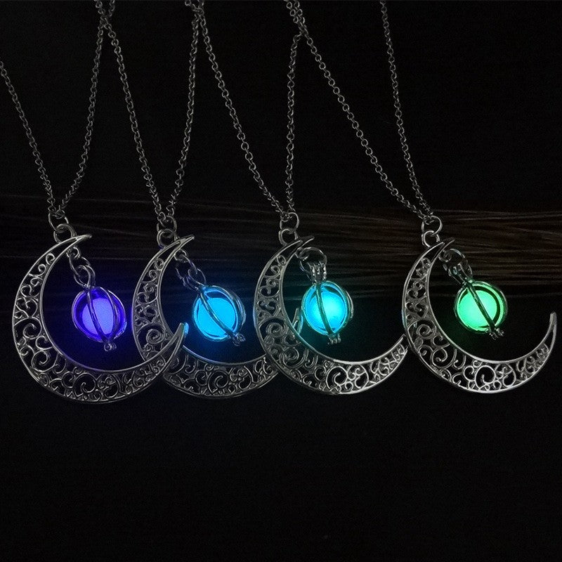 Women Gift Charm Luminous Pendant Necklace Jewelry