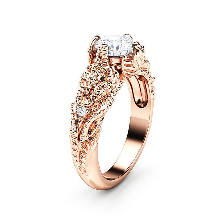 Rose Gold Zircon Ring