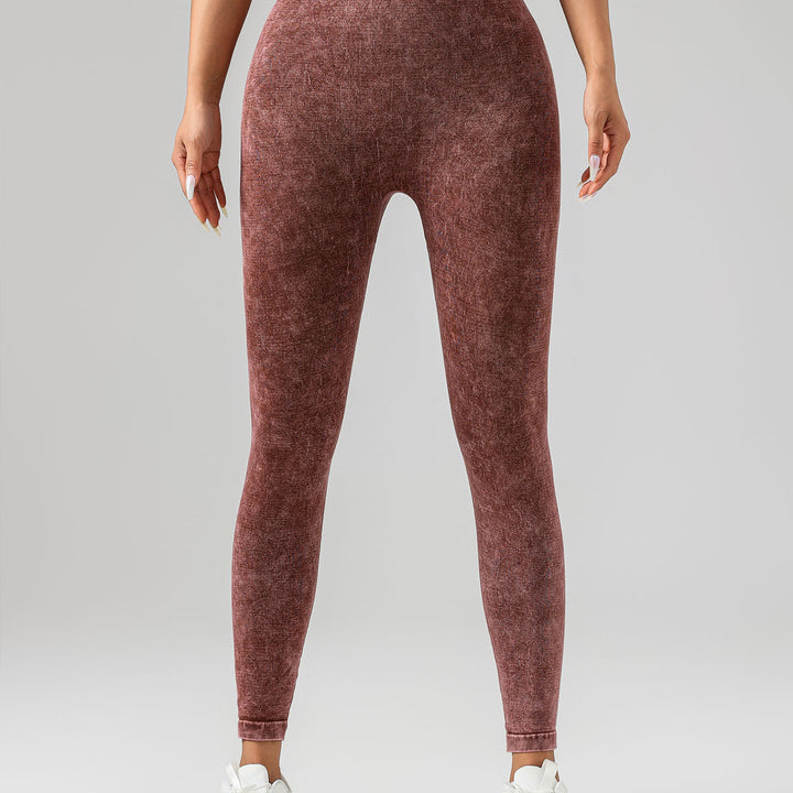 V-Back Scrunch Butt Workout Leggings, Women Seamless Gym Yoga Leggings