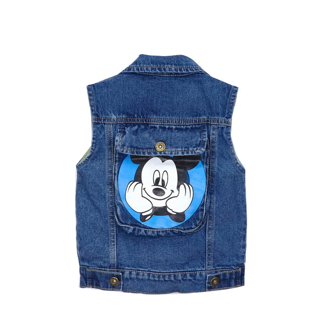 Jaqueta jeans e casacos infantis do Mickey Mouse