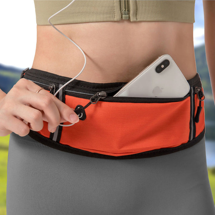 Sports Waist Bag With Pocket Light Slim Zip Running Belt