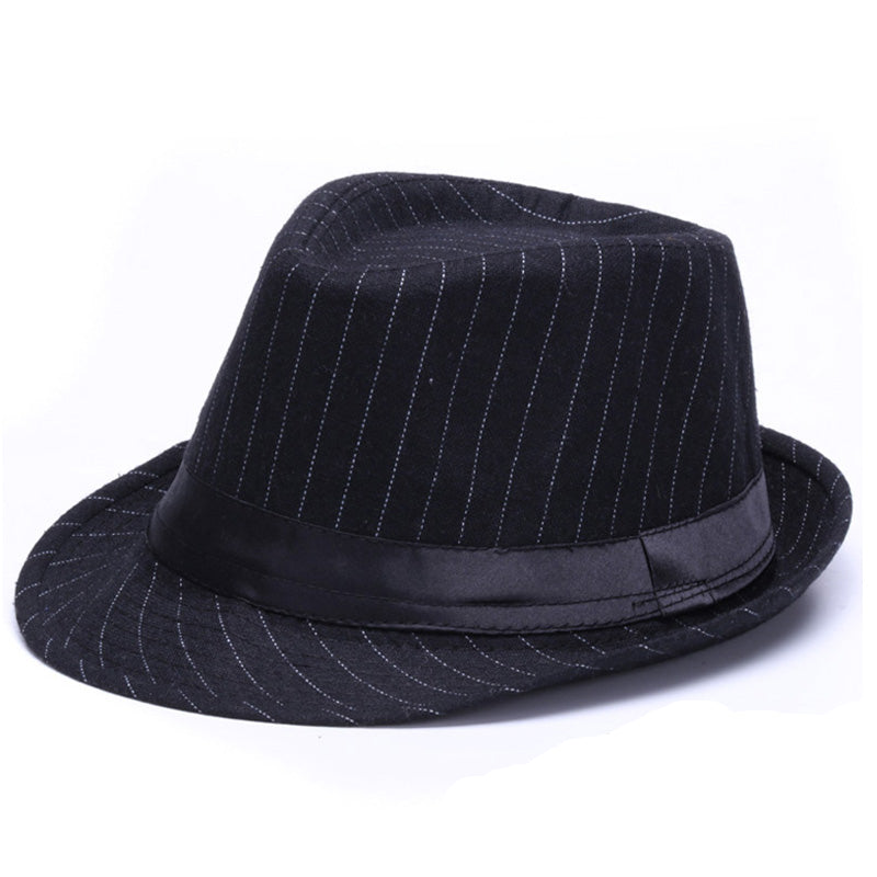 Men's Fashion Striped Fedora Hat
