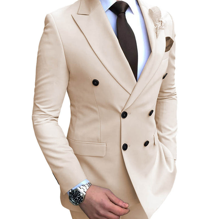 Double Breasted Wedding Groomsman Suit