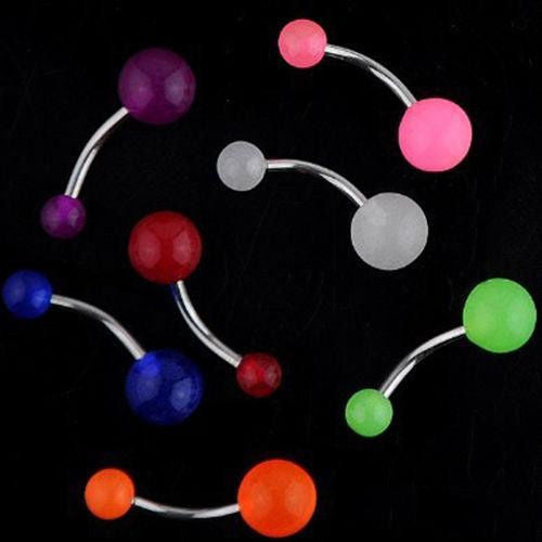 10 PCs A Pack Of Luminous Navel Stud Set Piercing Jewelry