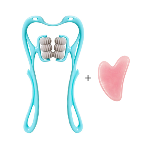 Massageador manual multifuncional de pescoço de seis rodas