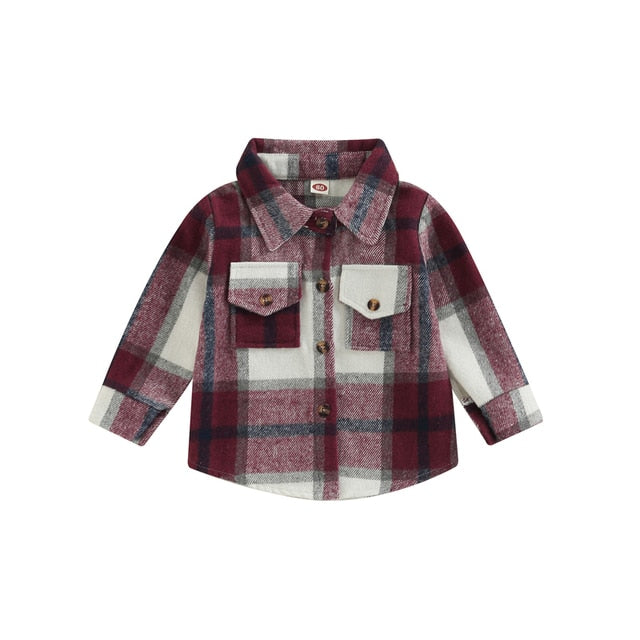 Toddler Plaid Patchwork Long Sleeve