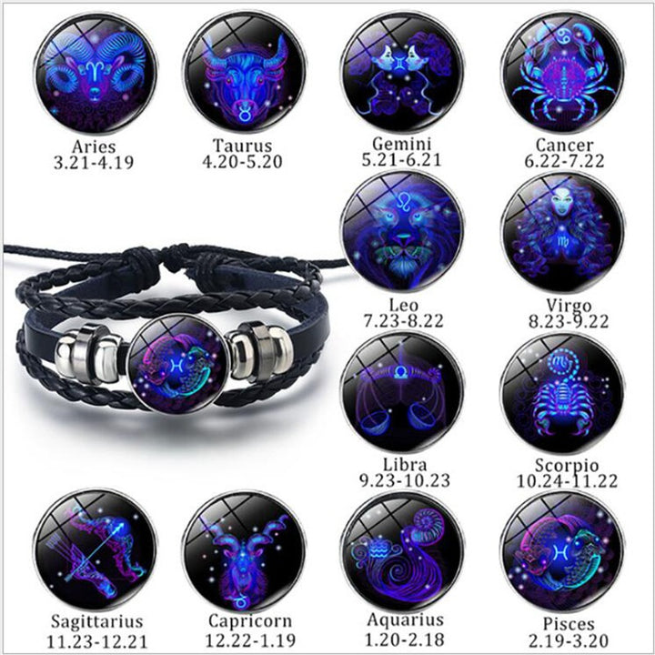 Zodiac Constellation Bracelet For Men Women Kids