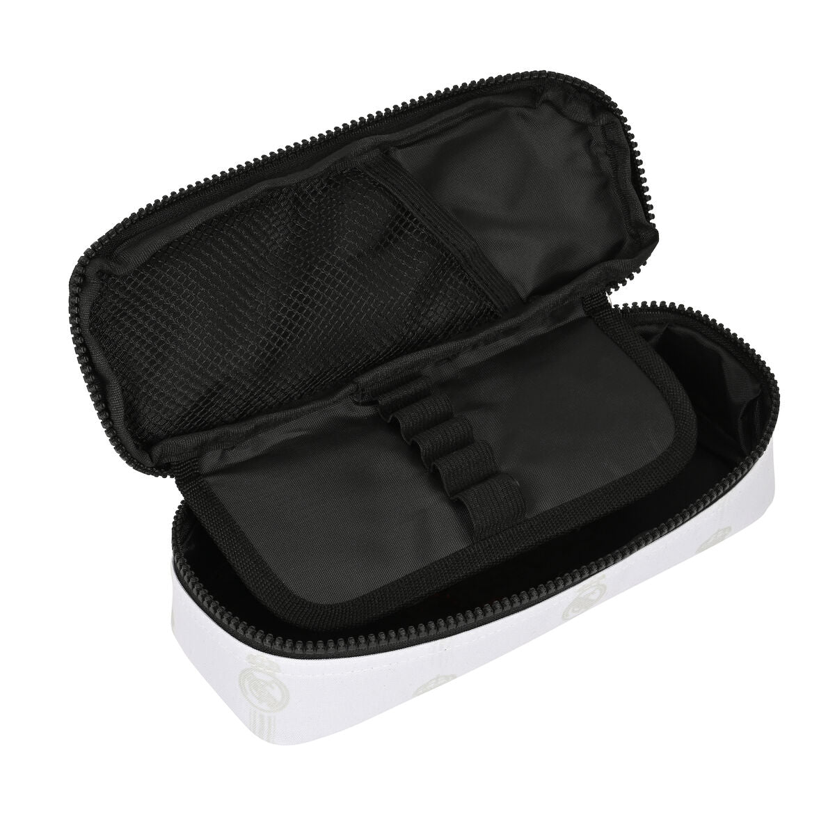 School Case Real Madrid C.F. Black White (22 x 5 x 8 cm)