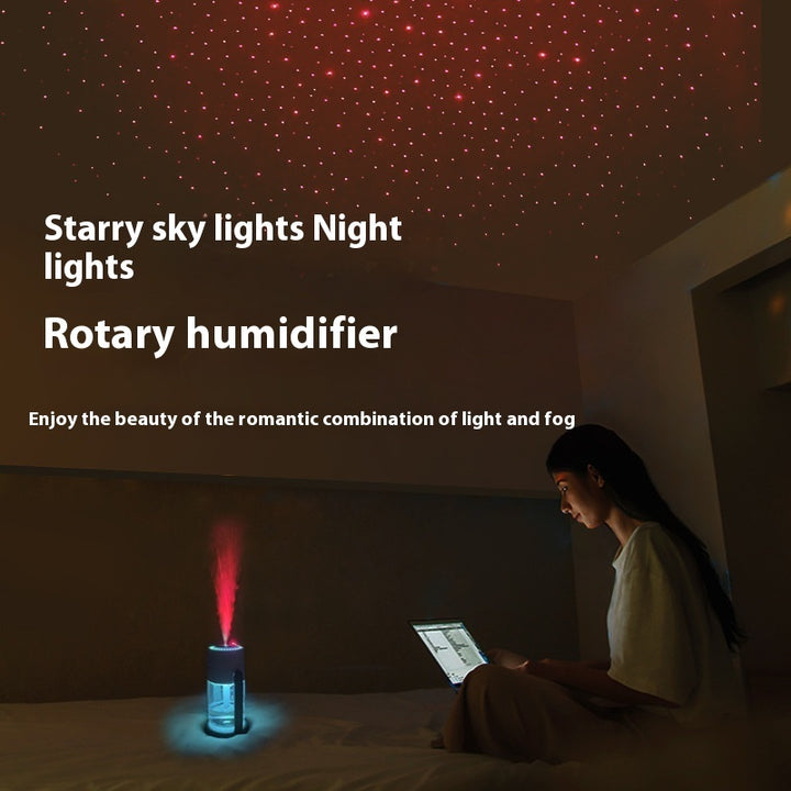 New Projection Starry Sky Top Ambient Light Humidifier Small Portable