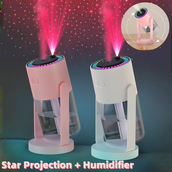 New Projection Starry Sky Top Ambient Light Humidifier Small Portable