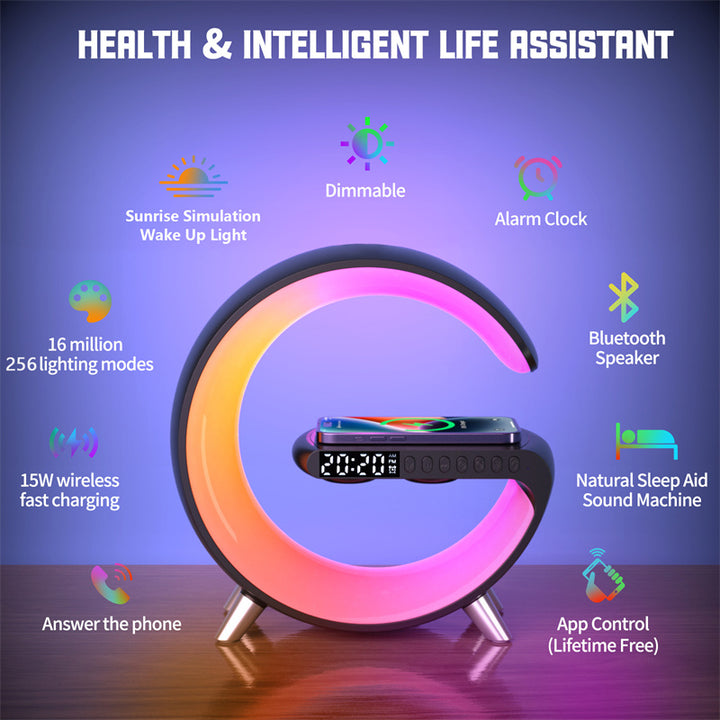 2023 Nova lâmpada LED inteligente em forma de G Bluetooth Speak