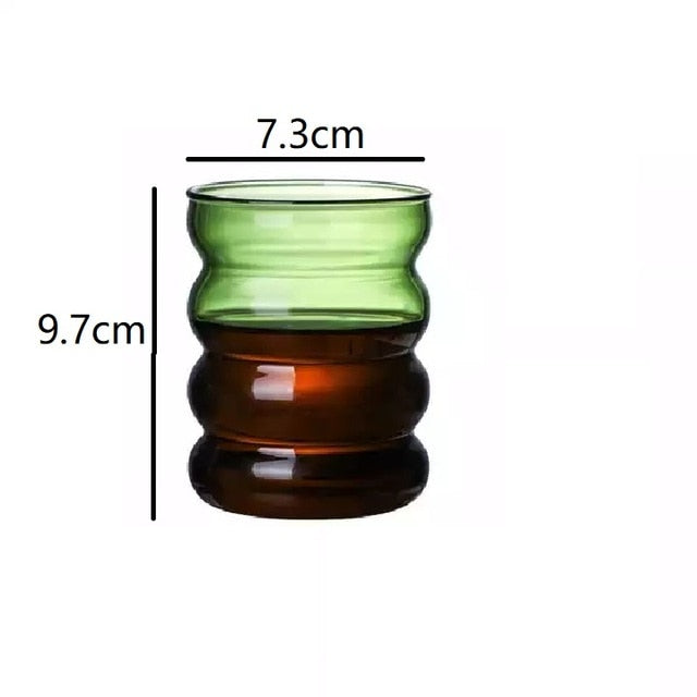 Wave Shape Glass Cup