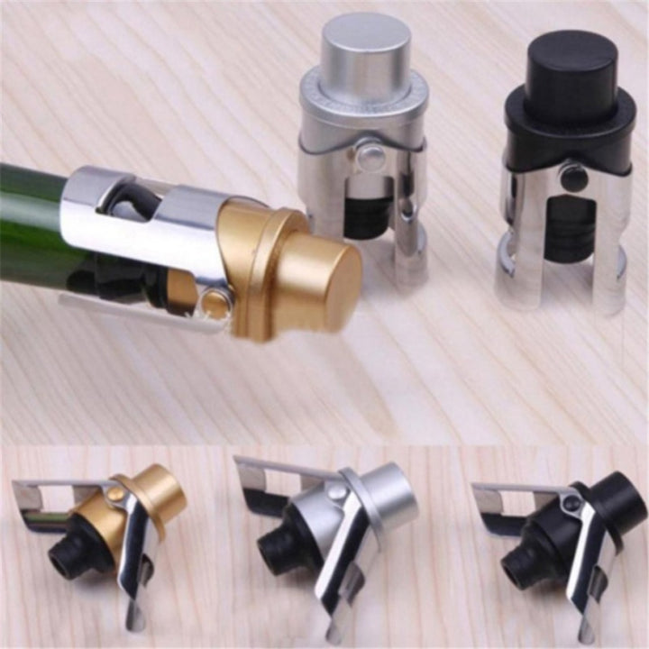 Stainless Steel Champagne Stopper Vacuum Preservation Double Earbuds