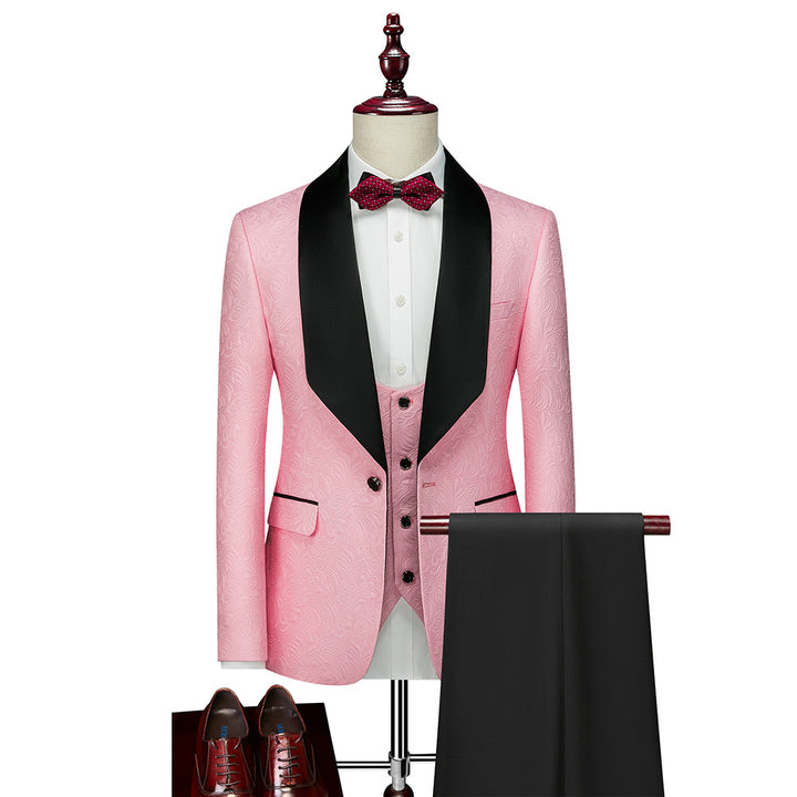 Men's Suit Set Slim Fit Groom Wedding Evening Dress