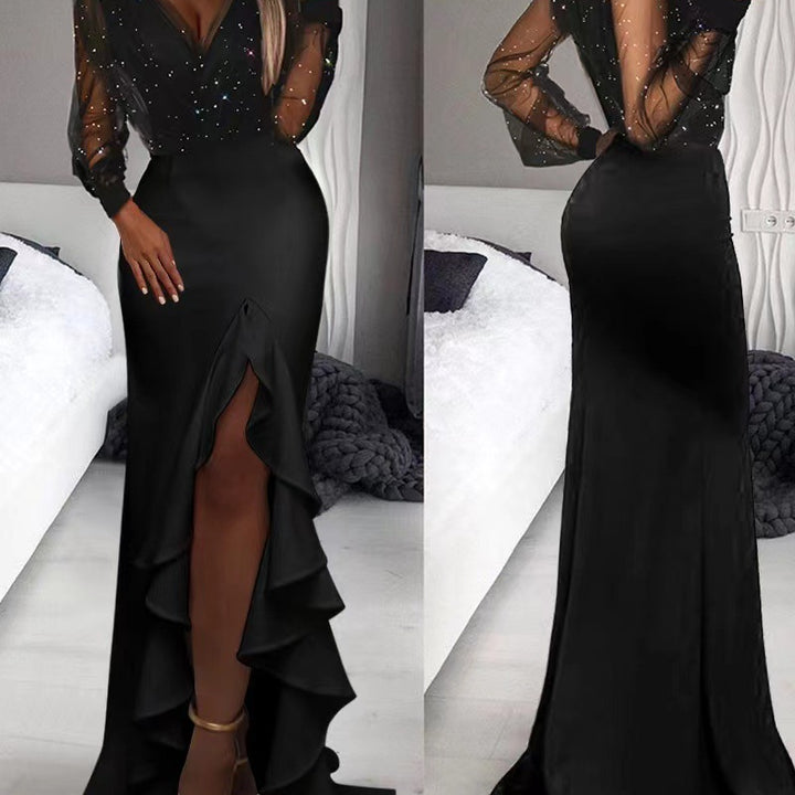 2024 New Hip Waist  Black L. Dress