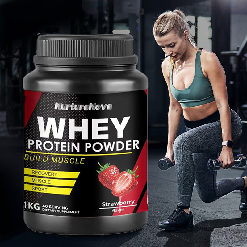 Cross-border Whey Protein Powder For Sports And Fitness Whey Protein Powder Strawberry Flavor 2lbs 1kg