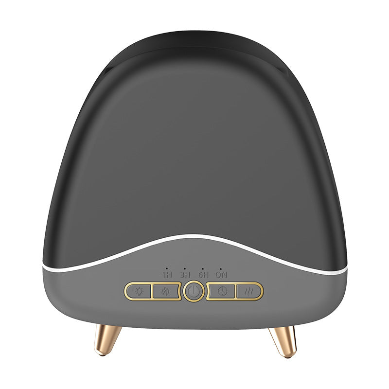 Umidificador doméstico de grãos de madeira com difusor de aroma de chama