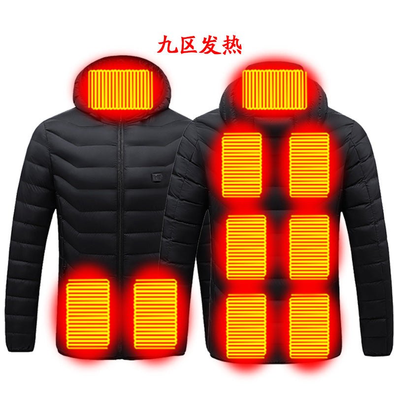 Electric Heating Intelligent Heating Clothing Warm Constant Temperature Heating Cotton Coat USB Charging Cotton Coat
