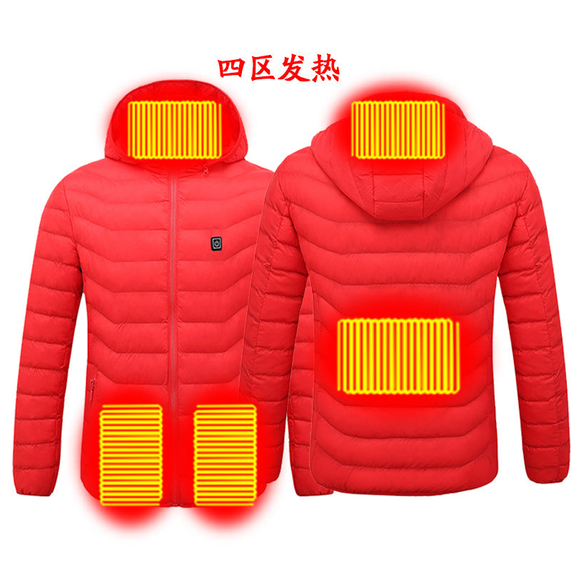 Electric Heating Intelligent Heating Clothing Warm Constant Temperature Heating Cotton Coat USB Charging Cotton Coat