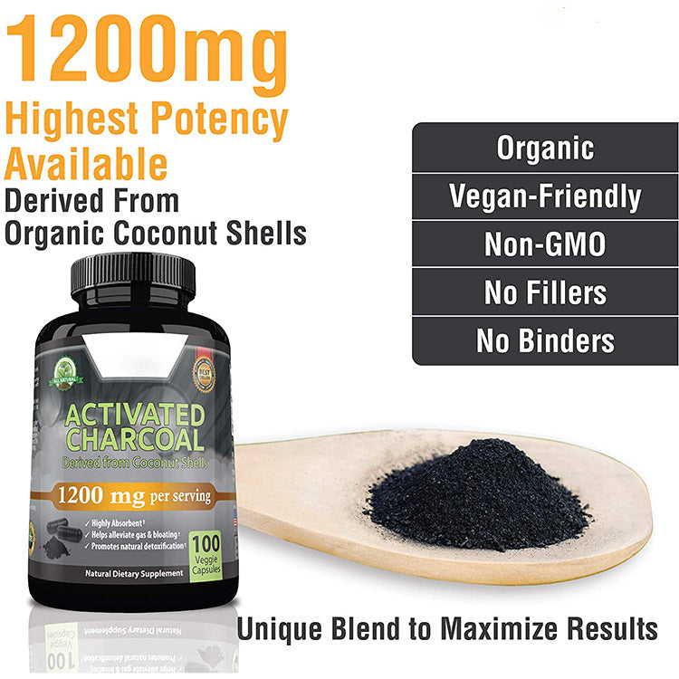 Factory Wholesale Foreign Trade Supply Coconut Charcoal Capsules Coconut Charcoal Capsules60 Granules