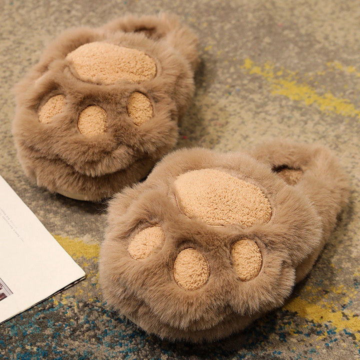 Cute Cat Claw Cotton Slippers