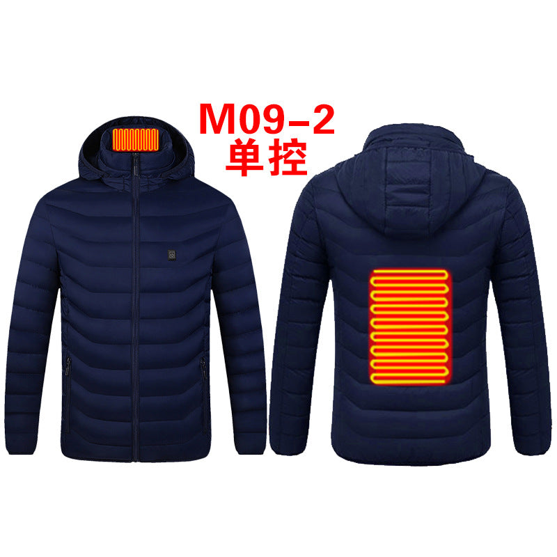 Electric Heating Intelligent Heating Clothing Warm Constant Temperature Heating Cotton Coat USB Charging Cotton Coat