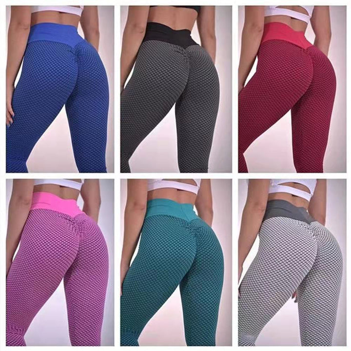 Calça feminina cintura alta esportiva legging quadril fitness 